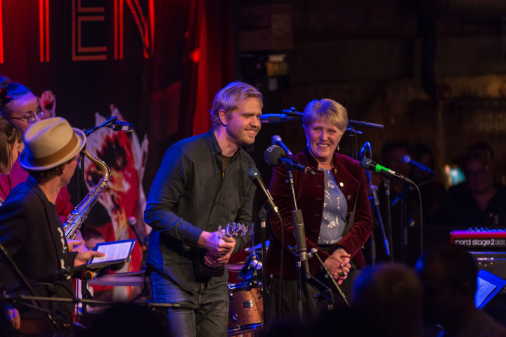 P2 Jazzkatten 2018  Årets musiker: Jon Fält Presentatör: Märet Öhman Programledare: Bo Sundström P2 Sveriges Radio Foto: Mattias Ahlm/Sveriges Radio