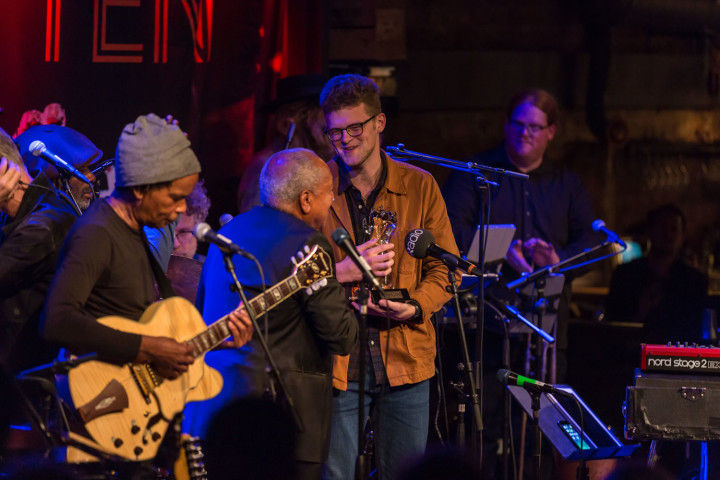 P2 Jazzkatten 2018  Årets nykomling: Povel Widestrand Presentatör: Ronnie Gardiner Programledare: Bo Sundström P2 Sveriges Radio Foto: Mattias Ahlm/Sveriges Radio
